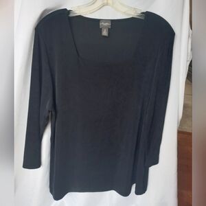 Chico's Travelers Dark Blue Chic Top Size 2 (Large/12)